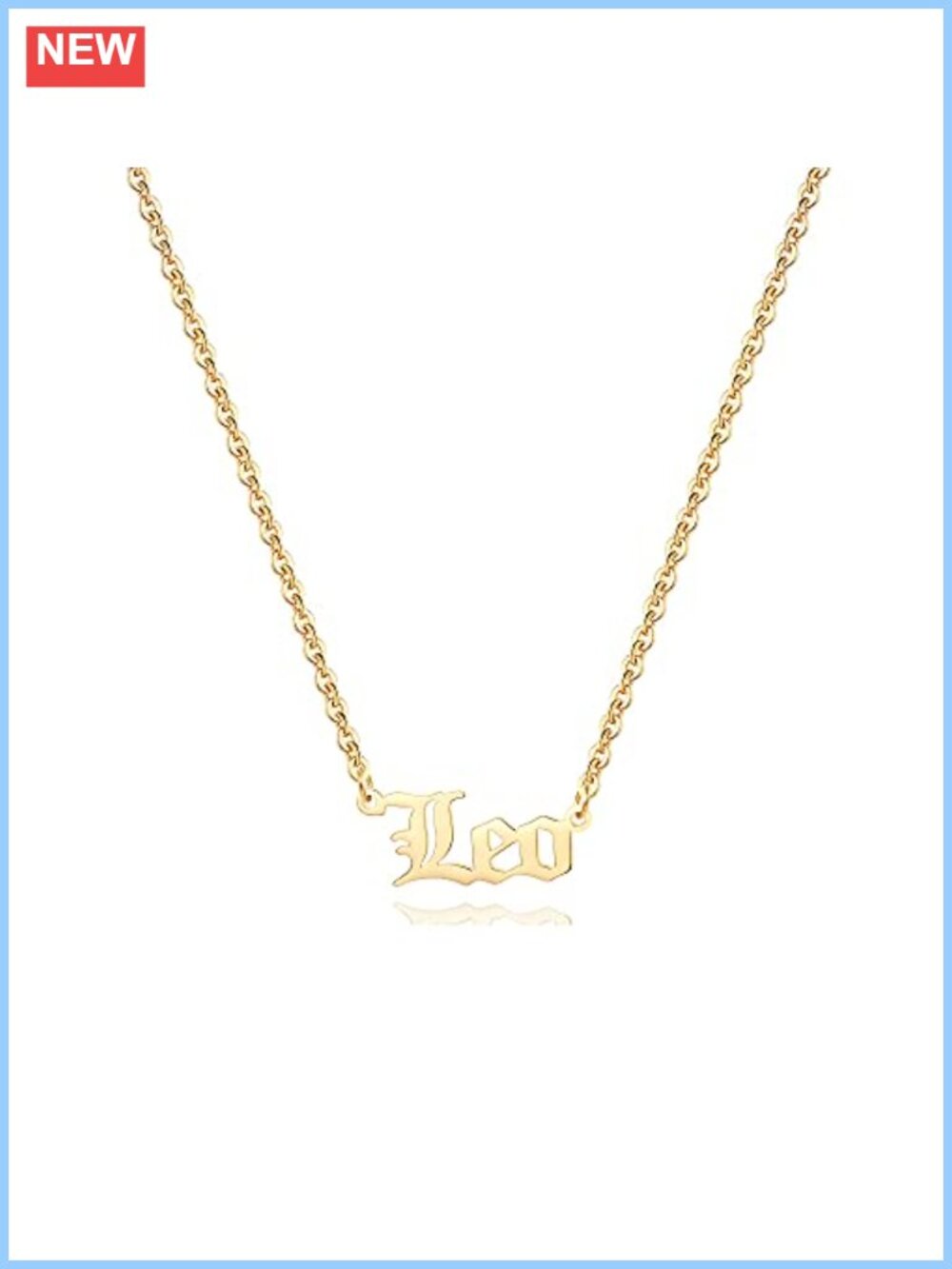18K Gold Plated Astrology Necklace for Women, Zodiac Pendant Horoscope